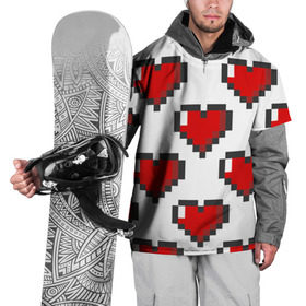 Накидка на куртку 3D с принтом Пиксельные сердечки в Санкт-Петербурге, 100% полиэстер |  | Тематика изображения на принте: 14 | love | валентин | губы | день | любовь | подарок | поцелуй | сердце | страсть | февраль