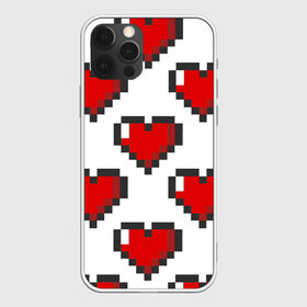 Чехол для iPhone 12 Pro Max с принтом Пиксельные сердечки в Санкт-Петербурге, Силикон |  | Тематика изображения на принте: 14 | love | валентин | губы | день | любовь | подарок | поцелуй | сердце | страсть | февраль