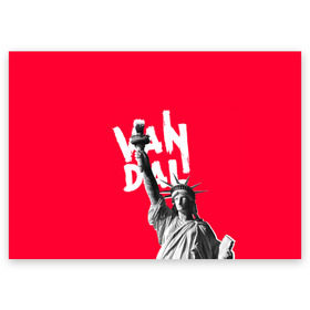Поздравительная открытка с принтом Vandal в Санкт-Петербурге, 100% бумага | плотность бумаги 280 г/м2, матовая, на обратной стороне линовка и место для марки
 | america | art | brush | graffiti | hooligan | picture | vandal | vandalism | америка | вандал | вандализм | граффити | кисть | краска | надпись | рисунок | свобода | статуя | статуя свободы | хулиган