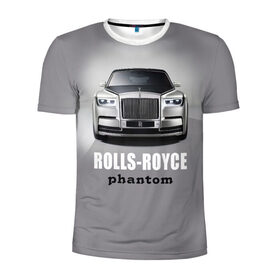 Мужская футболка 3D спортивная с принтом Rolls-Royce Phantom в Санкт-Петербурге, 100% полиэстер с улучшенными характеристиками | приталенный силуэт, круглая горловина, широкие плечи, сужается к линии бедра | Тематика изображения на принте: bmw | rolls royce | авто | автомобиль | машина | роллс ройс | тачка | элита