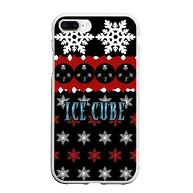 Чехол для iPhone 7Plus/8 Plus матовый с принтом Праздничный Ice Cube в Санкт-Петербурге, Силикон | Область печати: задняя сторона чехла, без боковых панелей | Тематика изображения на принте: hip hop | hiphop | ice cube | mc | n.w.a | rap | айс | джексон | западное по | знак | красный | куб | кубе | кубик льда | кьюб | мс | надпись | новогодний | новый год | о ши | оши | праздник | реп | репер | речитатив | рождество
