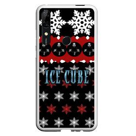 Чехол для Honor P Smart Z с принтом Праздничный Ice Cube в Санкт-Петербурге, Силикон | Область печати: задняя сторона чехла, без боковых панелей | Тематика изображения на принте: hip hop | hiphop | ice cube | mc | n.w.a | rap | айс | джексон | западное по | знак | красный | куб | кубе | кубик льда | кьюб | мс | надпись | новогодний | новый год | о ши | оши | праздник | реп | репер | речитатив | рождество
