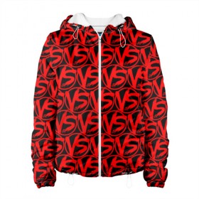 Женская куртка 3D с принтом VERSUS BATTLE RED в Санкт-Петербурге, ткань верха — 100% полиэстер, подклад — флис | прямой крой, подол и капюшон оформлены резинкой с фиксаторами, два кармана без застежек по бокам, один большой потайной карман на груди. Карман на груди застегивается на липучку | rap | versus battle | битва | молодежный стиль | рэп | рэп батл | рэп битва | рэперы
