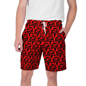 Мужские шорты 3D с принтом VERSUS BATTLE RED в Санкт-Петербурге,  полиэстер 100% | прямой крой, два кармана без застежек по бокам. Мягкая трикотажная резинка на поясе, внутри которой широкие завязки. Длина чуть выше колен | rap | versus battle | битва | молодежный стиль | рэп | рэп батл | рэп битва | рэперы