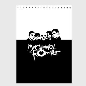 Скетчбук с принтом My Chemical Romance в Санкт-Петербурге, 100% бумага
 | 48 листов, плотность листов — 100 г/м2, плотность картонной обложки — 250 г/м2. Листы скреплены сверху удобной пружинной спиралью | gerard way | mcr | my chemical romance | альтернативный | группа | джерард уэй | май кемикал романс | мкр | мой химический роман | мхр | мцр | панк | поп | поппанк | рок | рэй торо