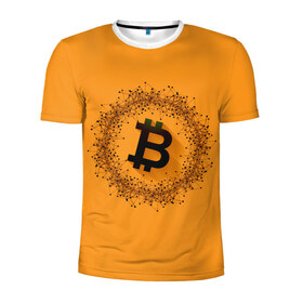 Мужская футболка 3D спортивная с принтом BTC в Санкт-Петербурге, 100% полиэстер с улучшенными характеристиками | приталенный силуэт, круглая горловина, широкие плечи, сужается к линии бедра | bitcoin | btc | crypto | биткоин | валюта | деньги | криптовалюта | цифровое золото
