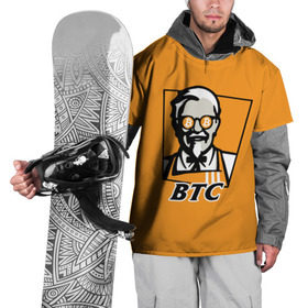 Накидка на куртку 3D с принтом BITCOIN в стиле KFC в Санкт-Петербурге, 100% полиэстер |  | bitcoin | btc | crypto | kfc | биткоин | валюта | деньги | криптовалюта | цифровое золото
