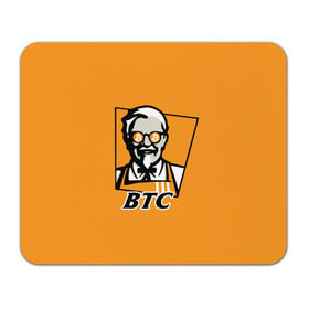 Коврик прямоугольный с принтом BITCOIN в стиле KFC в Санкт-Петербурге, натуральный каучук | размер 230 х 185 мм; запечатка лицевой стороны | bitcoin | btc | crypto | kfc | биткоин | валюта | деньги | криптовалюта | цифровое золото