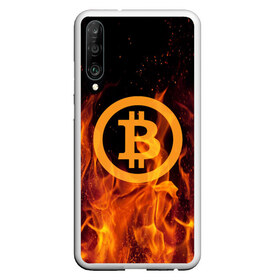 Чехол для Honor P30 с принтом BITCOIN FIRE в Санкт-Петербурге, Силикон | Область печати: задняя сторона чехла, без боковых панелей | Тематика изображения на принте: bitcoin | btc | coin | crypto | ethereum | money | orange | биткоин | валюта | деньги | известные | криптовалюта | логотип | монета | надписи.cash | оранжевый | цвет | цифровое золото | эфир