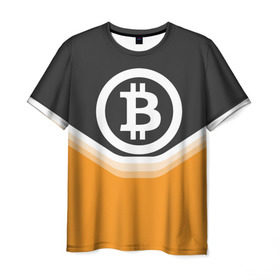 Мужская футболка 3D с принтом BITCOIN UNIFORM в Санкт-Петербурге, 100% полиэфир | прямой крой, круглый вырез горловины, длина до линии бедер | Тематика изображения на принте: bitcoin | btc | coin | crypto | ethereum | money | orange | биткоин | валюта | деньги | известные | криптовалюта | логотип | монета | надписи.cash | оранжевый | цвет | цифровое золото | эфир