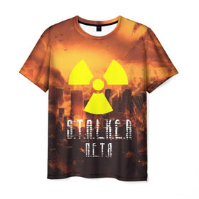 Мужская футболка 3D с принтом S.T.A.L.K.E.R Петя в Санкт-Петербурге, 100% полиэфир | прямой крой, круглый вырез горловины, длина до линии бедер | s.t.a.l.k.e.r. | stalker | петя | припять | сталкер | чернобыль