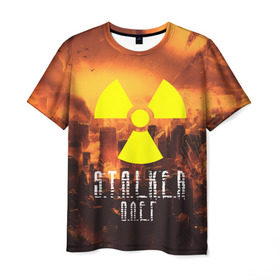 Мужская футболка 3D с принтом S.T.A.L.K.E.R Олег в Санкт-Петербурге, 100% полиэфир | прямой крой, круглый вырез горловины, длина до линии бедер | s.t.a.l.k.e.r. | stalker | олег | припять | сталкер | чернобыль