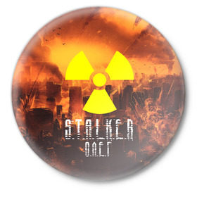 Значок с принтом S.T.A.L.K.E.R Олег в Санкт-Петербурге,  металл | круглая форма, металлическая застежка в виде булавки | s.t.a.l.k.e.r. | stalker | олег | припять | сталкер | чернобыль