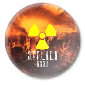 Значок с принтом S.T.A.L.K.E.R Коля в Санкт-Петербурге,  металл | круглая форма, металлическая застежка в виде булавки | 