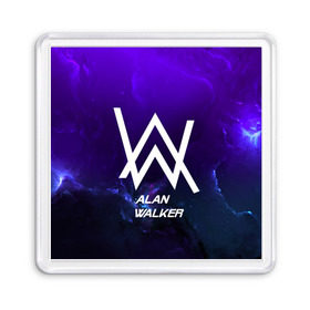 Магнит 55*55 с принтом Alan Walker SPACE COLLECTION в Санкт-Петербурге, Пластик | Размер: 65*65 мм; Размер печати: 55*55 мм | alan walker | club | music | абстракция | клубная музыка | космос | краски | музыка