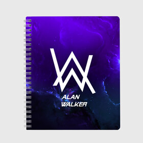 Тетрадь с принтом Alan Walker SPACE COLLECTION в Санкт-Петербурге, 100% бумага | 48 листов, плотность листов — 60 г/м2, плотность картонной обложки — 250 г/м2. Листы скреплены сбоку удобной пружинной спиралью. Уголки страниц и обложки скругленные. Цвет линий — светло-серый
 | alan walker | club | music | абстракция | клубная музыка | космос | краски | музыка