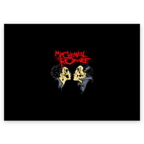 Поздравительная открытка с принтом My Chemical Romance в Санкт-Петербурге, 100% бумага | плотность бумаги 280 г/м2, матовая, на обратной стороне линовка и место для марки
 | gerard way | mcr | my chemical romance | rock | альтернативный | группа | джерард уэй | май кемикал романс | мкр | мой химический роман | мхр | мцр | панк | поп | поппанк | рокер | рэй торо