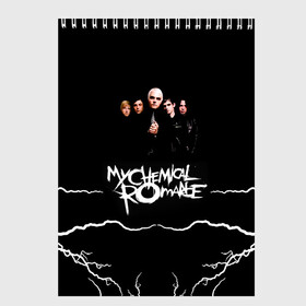 Скетчбук с принтом My Chemical Romance в Санкт-Петербурге, 100% бумага
 | 48 листов, плотность листов — 100 г/м2, плотность картонной обложки — 250 г/м2. Листы скреплены сверху удобной пружинной спиралью | gerard way | mcr | my chemical romance | альтернативный | группа | джерард уэй | май кемикал романс | мкр | мой химический роман | мхр | мцр | панк | поп | поппанк | рок | рэй торо