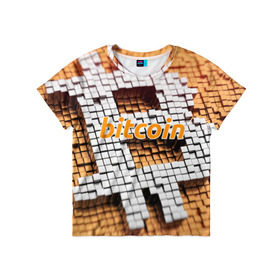 Детская футболка 3D с принтом BITCOIN в Санкт-Петербурге, 100% гипоаллергенный полиэфир | прямой крой, круглый вырез горловины, длина до линии бедер, чуть спущенное плечо, ткань немного тянется | bitcoin | btc | coin | crypto | ethereum | miner | mining | money | orange | биткоин | валюта | деньги | известные | криптовалюта | логотип | майнинг | монета | надписи.cash | оранжевый | цвет | цифровое золото | эфир