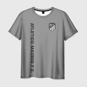 Мужская футболка 3D с принтом Atletico Madrid 2018 Vintage в Санкт-Петербурге, 100% полиэфир | прямой крой, круглый вырез горловины, длина до линии бедер | Тематика изображения на принте: 