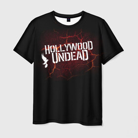 Мужская футболка 3D с принтом Hollywood Undead в Санкт-Петербурге, 100% полиэфир | прямой крой, круглый вырез горловины, длина до линии бедер | Тематика изображения на принте: j dog | голивудская нежить | голливудская нежить | джейдог | маски | нежить | рэпкор