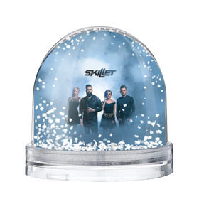 Снежный шар с принтом Skillet в Санкт-Петербурге, Пластик | Изображение внутри шара печатается на глянцевой фотобумаге с двух сторон | awake | monster | skillet | джон купер | кори купер | рок