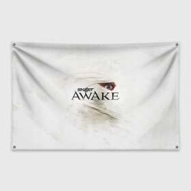 Флаг-баннер с принтом Awake в Санкт-Петербурге, 100% полиэстер | размер 67 х 109 см, плотность ткани — 95 г/м2; по краям флага есть четыре люверса для крепления | awake | monster | skillet | джон купер | кори купер | рок