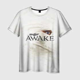 Мужская футболка 3D с принтом Awake в Санкт-Петербурге, 100% полиэфир | прямой крой, круглый вырез горловины, длина до линии бедер | Тематика изображения на принте: awake | monster | skillet | джон купер | кори купер | рок