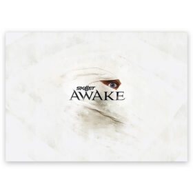 Поздравительная открытка с принтом Awake в Санкт-Петербурге, 100% бумага | плотность бумаги 280 г/м2, матовая, на обратной стороне линовка и место для марки
 | awake | monster | skillet | джон купер | кори купер | рок