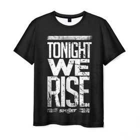 Мужская футболка 3D с принтом We Rise в Санкт-Петербурге, 100% полиэфир | прямой крой, круглый вырез горловины, длина до линии бедер | Тематика изображения на принте: awake | monster | skillet | джон купер | кори купер | рок