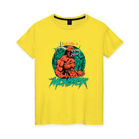 Женская футболка хлопок с принтом Feel Like a Monster в Санкт-Петербурге, 100% хлопок | прямой крой, круглый вырез горловины, длина до линии бедер, слегка спущенное плечо | awake | monster | skillet | джон купер | кори купер | рок