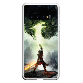 Чехол для Samsung Galaxy S10 с принтом Dragon Age Inquisition в Санкт-Петербурге, Силикон | Область печати: задняя сторона чехла, без боковых панелей | Тематика изображения на принте: dragon age | dragon age inquisition | inquisition