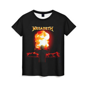 Женская футболка 3D с принтом Megadeth в Санкт-Петербурге, 100% полиэфир ( синтетическое хлопкоподобное полотно) | прямой крой, круглый вырез горловины, длина до линии бедер | megadet | megadeth | группа | дирк вербурен | дэвид эллефсон | дэйв мастейн | кико лоурейро | мегадет | мегадетх | метал | рок | трэш | трэшметал | тяжелый | хард | хардрок | хеви | хевиметал