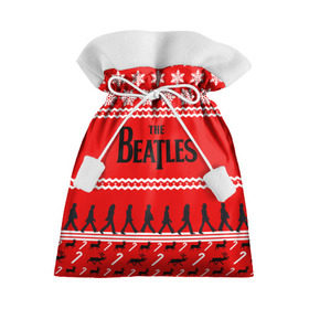 Подарочный 3D мешок с принтом Праздничный The Beatles в Санкт-Петербурге, 100% полиэстер | Размер: 29*39 см | beatles | the beatles | бител | битлз | битлс | битлы | группа | джон леннон | джордж харрисон | жуки | знак | красный | ливерпульская четвёрка | мерсибит | надпись | новогодний | новый год | пол маккартни | поп
