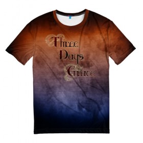 Мужская футболка 3D с принтом Three Days Grace в Санкт-Петербурге, 100% полиэфир | прямой крой, круглый вырез горловины, длина до линии бедер | band | metal | music | rock | атрибутика | группа | метал | музыка | рок