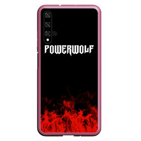 Чехол для Honor 20 с принтом Powerwolf в Санкт-Петербурге, Силикон | Область печати: задняя сторона чехла, без боковых панелей | Тематика изображения на принте: band | metal | music | powerwolf | rock | атрибутика | группа | метал | музыка | рок