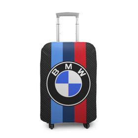 Чехол для чемодана 3D с принтом BMW Motorsport Carbon в Санкт-Петербурге, 86% полиэфир, 14% спандекс | двустороннее нанесение принта, прорези для ручек и колес | bmw | bmw motorsport | bmw performance | carbon | m | motorsport | performance | sport | бмв | карбон | моторспорт | спорт
