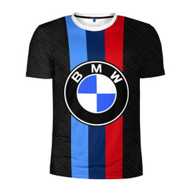 Мужская футболка 3D спортивная с принтом BMW Motorsport Carbon в Санкт-Петербурге, 100% полиэстер с улучшенными характеристиками | приталенный силуэт, круглая горловина, широкие плечи, сужается к линии бедра | bmw | bmw motorsport | bmw performance | carbon | m | motorsport | performance | sport | бмв | карбон | моторспорт | спорт