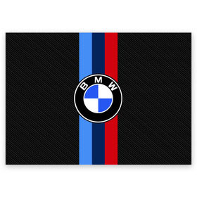 Поздравительная открытка с принтом BMW SPORT в Санкт-Петербурге, 100% бумага | плотность бумаги 280 г/м2, матовая, на обратной стороне линовка и место для марки
 | bmw | bmw motorsport | bmw performance | carbon | m | motorsport | performance | sport | бмв | карбон | моторспорт | спорт