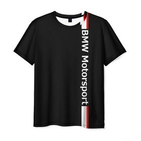 Мужская футболка 3D с принтом BMW Motorsport в Санкт-Петербурге, 100% полиэфир | прямой крой, круглый вырез горловины, длина до линии бедер | bmw | бмв | марка | машины
