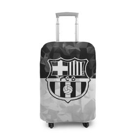 Чехол для чемодана 3D с принтом FC Barca Black Collection в Санкт-Петербурге, 86% полиэфир, 14% спандекс | двустороннее нанесение принта, прорези для ручек и колес | fc barcelona | fcb | барселона | спорт | спортивные | футбол | футбольный клуб