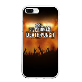 Чехол для iPhone 7Plus/8 Plus матовый с принтом Five Finger Death Punch в Санкт-Петербурге, Силикон | Область печати: задняя сторона чехла, без боковых панелей | band | five finger death punch | metal | music | rock | атрибутика | группа | метал | музыка | рок