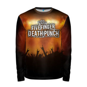 Мужской лонгслив 3D с принтом Five Finger Death Punch в Санкт-Петербурге, 100% полиэстер | длинные рукава, круглый вырез горловины, полуприлегающий силуэт | band | five finger death punch | metal | music | rock | атрибутика | группа | метал | музыка | рок