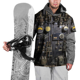 Накидка на куртку 3D с принтом Механизм в Санкт-Петербурге, 100% полиэстер |  | Тематика изображения на принте: давление | дым | механизм | механика | панк | пар | рычаг | стим | стимпанк | тумблер