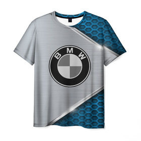 Мужская футболка 3D с принтом BMW sport collection в Санкт-Петербурге, 100% полиэфир | прямой крой, круглый вырез горловины, длина до линии бедер | 