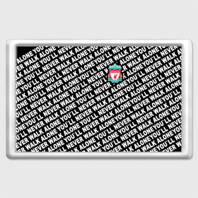 Магнит 45*70 с принтом YNWA с логотипом в Санкт-Петербурге, Пластик | Размер: 78*52 мм; Размер печати: 70*45 | liverpool | you ll never walk alone | апл | ливерпуль | футбол