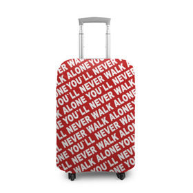 Чехол для чемодана 3D с принтом YNWA красный в Санкт-Петербурге, 86% полиэфир, 14% спандекс | двустороннее нанесение принта, прорези для ручек и колес | liverpool | ynwa | yol ll never walk alone | апл | ливерпуль | футбол