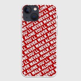 Чехол для iPhone 13 mini с принтом YNWA красный в Санкт-Петербурге,  |  | liverpool | ynwa | yol ll never walk alone | апл | ливерпуль | футбол