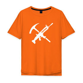 Мужская футболка хлопок Oversize с принтом Fortnite в Санкт-Петербурге, 100% хлопок | свободный крой, круглый ворот, “спинка” длиннее передней части | battle royale | fortnite | батл роял | фортнайт