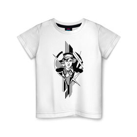 Детская футболка хлопок с принтом Молодой Маяковский в Санкт-Петербурге, 100% хлопок | круглый вырез горловины, полуприлегающий силуэт, длина до линии бедер | авангард | геометрия | портрет | поэт